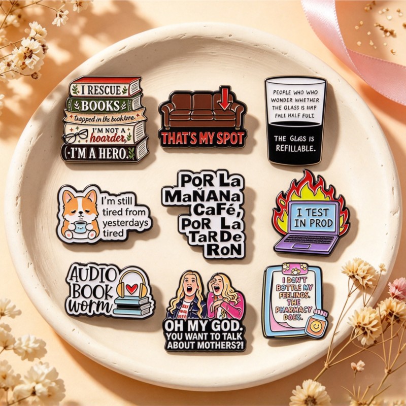เข็มกลัดเคลือบอีนาเมลลายคำคมตล - Tablet Cute Accessories บทวิจารณ์และราคา