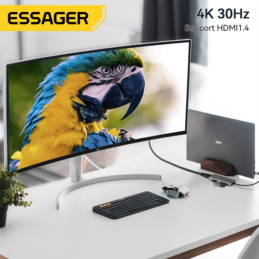 Essager 5 in 1 USB ฮับ C HDMI- - Usb Hub Type C บทวิจารณ์และราคา