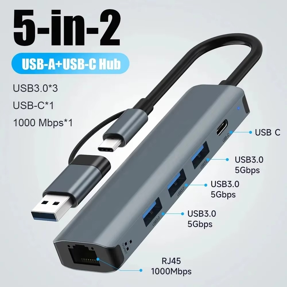 ฮับ USB-C แบบหลายพอร์ต ด็อกขยา - Usb Hub Type C บทวิจารณ์และราคา
